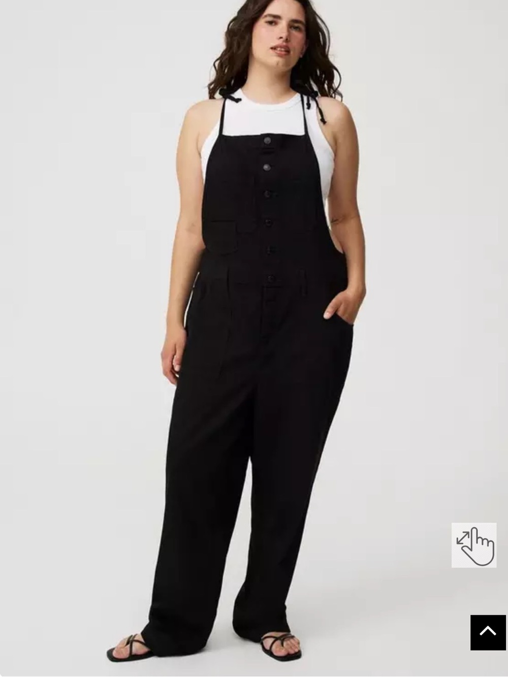 torrid Black Lightweight Denim Overalls